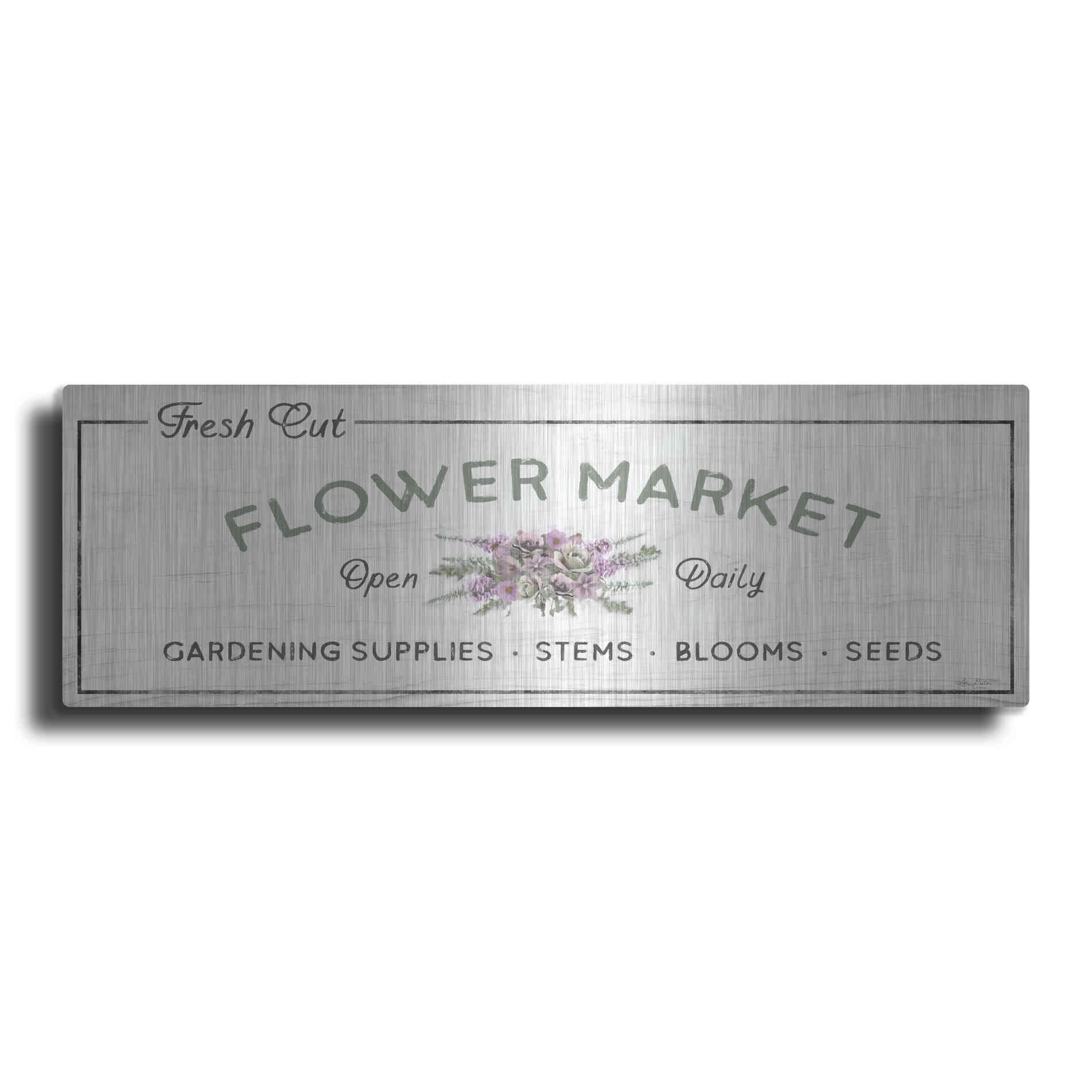 Luxe Metal Art 'Flower Market' by Lori Deiter, Metal Wall Art