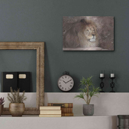 Luxe Metal Art 'Leo the Lion' by Lori Deiter, Metal Wall Art,16x12