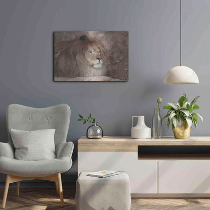 Luxe Metal Art 'Leo the Lion' by Lori Deiter, Metal Wall Art,24x16