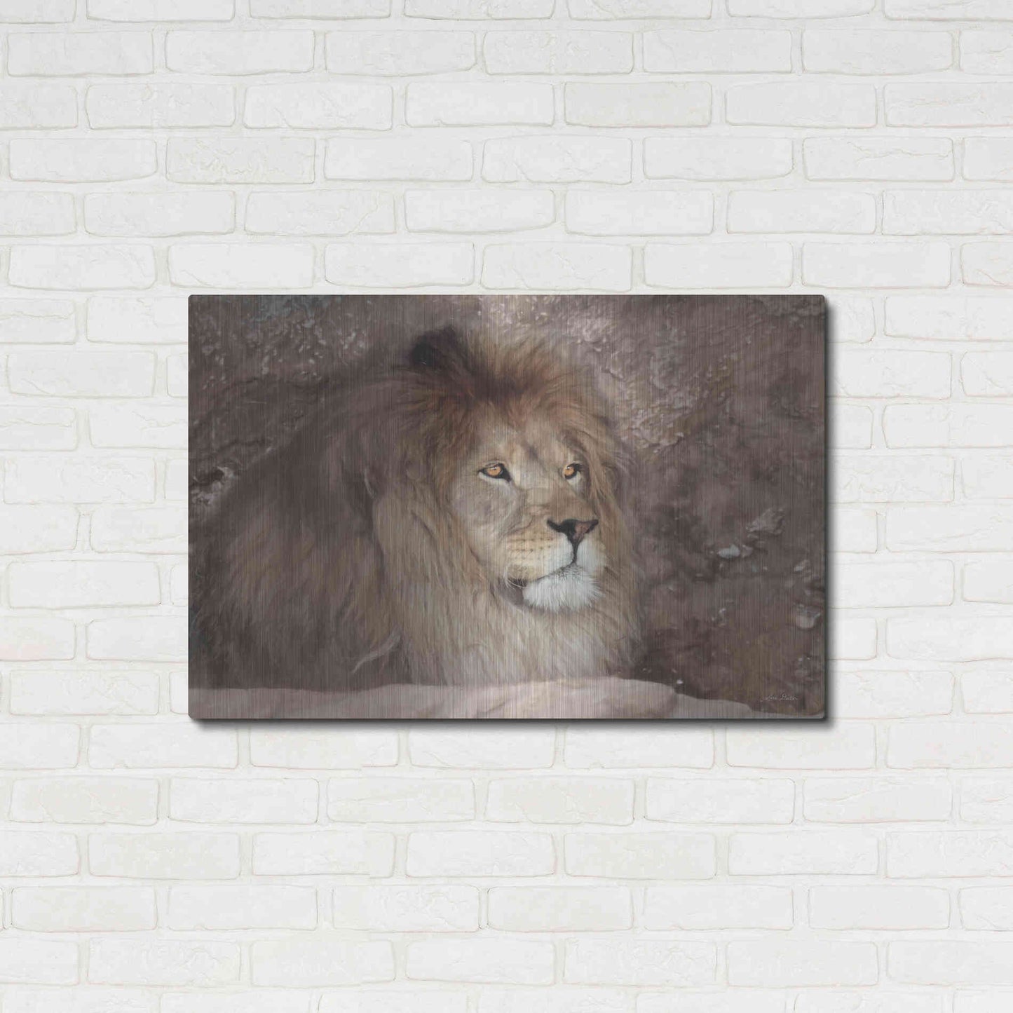 Luxe Metal Art 'Leo the Lion' by Lori Deiter, Metal Wall Art,36x24