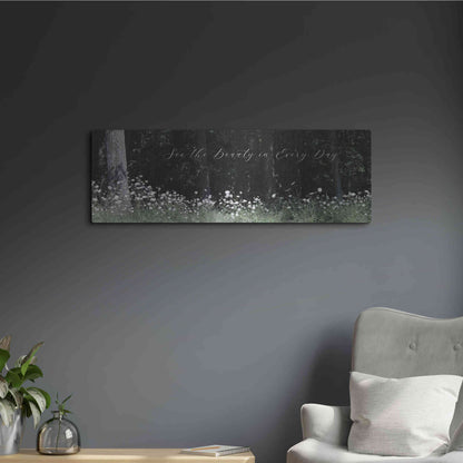 Luxe Metal Art 'See the Beauty in Every Day' by Lori Deiter, Metal Wall Art,36x12