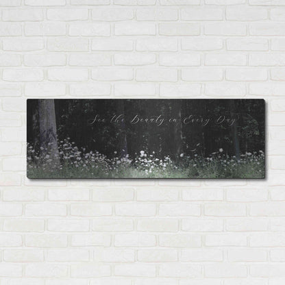 Luxe Metal Art 'See the Beauty in Every Day' by Lori Deiter, Metal Wall Art,48x16