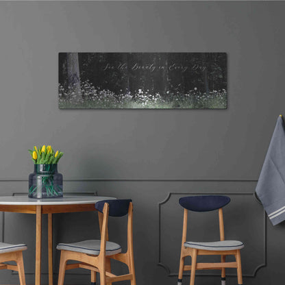 Luxe Metal Art 'See the Beauty in Every Day' by Lori Deiter, Metal Wall Art,48x16