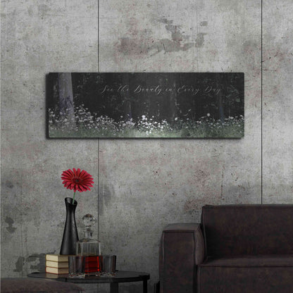 Luxe Metal Art 'See the Beauty in Every Day' by Lori Deiter, Metal Wall Art,48x16