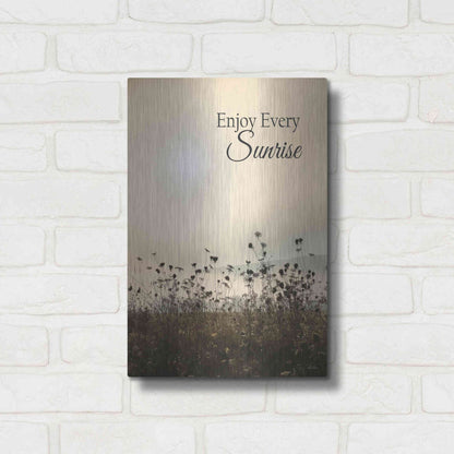 Luxe Metal Art 'Enjoy the Sunrise' by Lori Deiter, Metal Wall Art,12x16