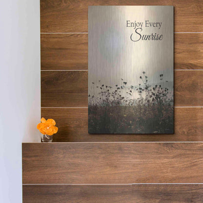 Luxe Metal Art 'Enjoy the Sunrise' by Lori Deiter, Metal Wall Art,12x16