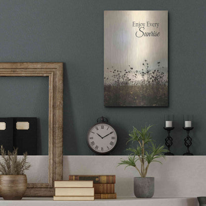 Luxe Metal Art 'Enjoy the Sunrise' by Lori Deiter, Metal Wall Art,12x16