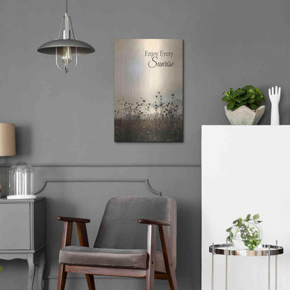 Luxe Metal Art 'Enjoy the Sunrise' by Lori Deiter, Metal Wall Art,16x24