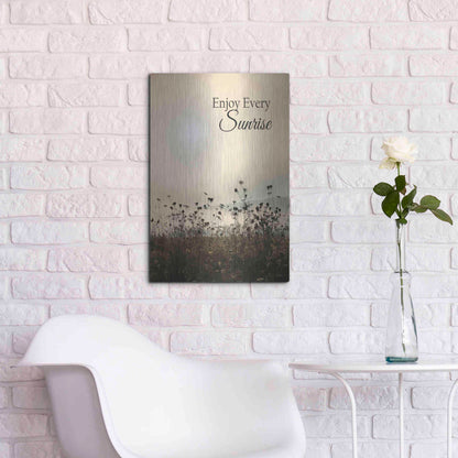 Luxe Metal Art 'Enjoy the Sunrise' by Lori Deiter, Metal Wall Art,16x24