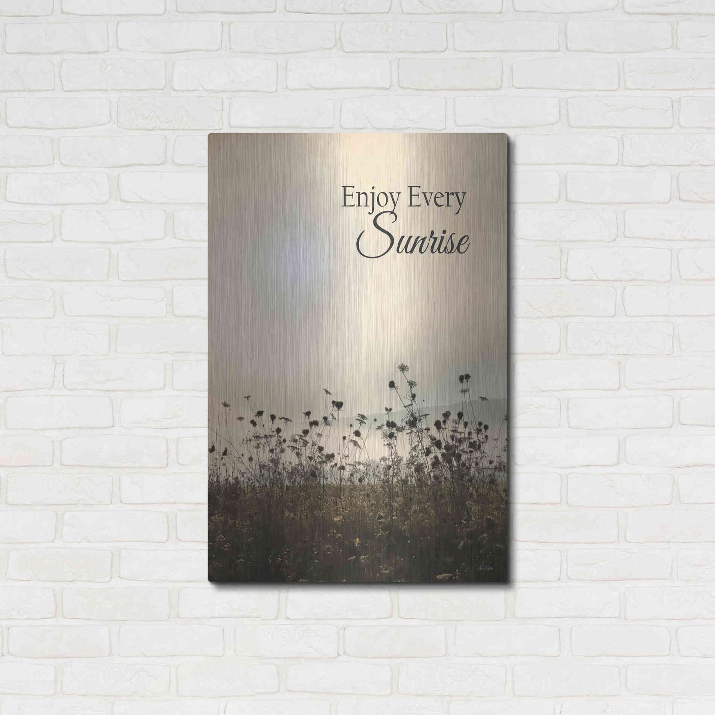 Luxe Metal Art 'Enjoy the Sunrise' by Lori Deiter, Metal Wall Art,24x36