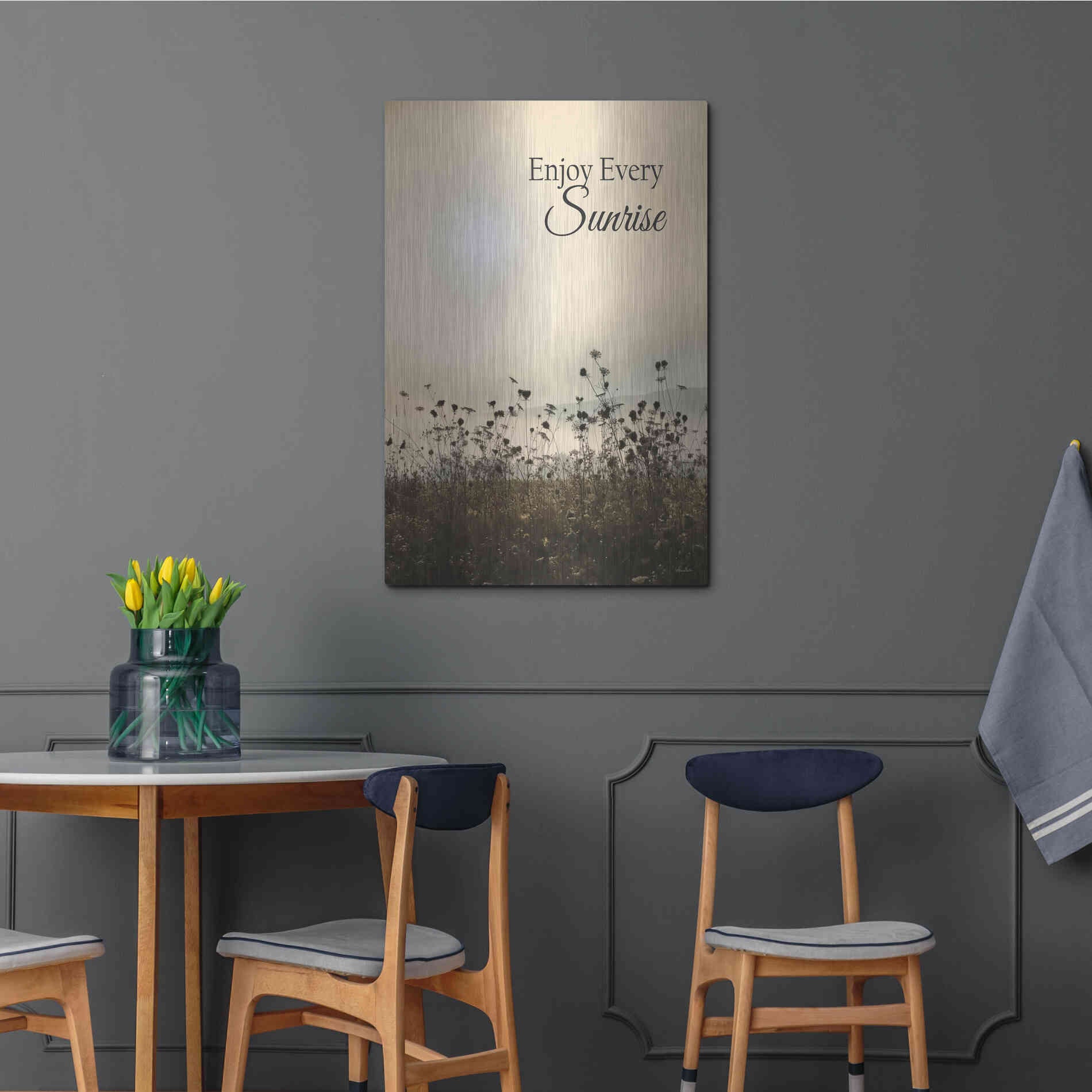 Luxe Metal Art 'Enjoy the Sunrise' by Lori Deiter, Metal Wall Art,24x36