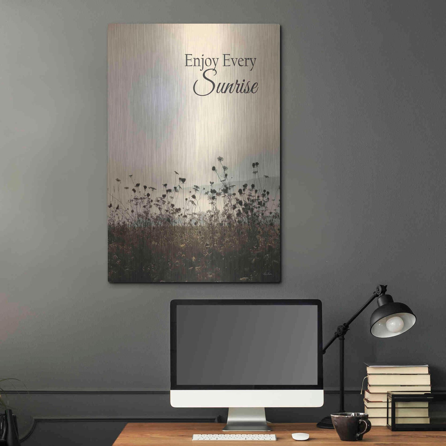 Luxe Metal Art 'Enjoy the Sunrise' by Lori Deiter, Metal Wall Art,24x36