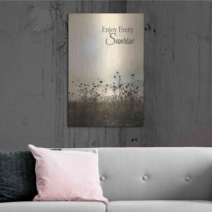Luxe Metal Art 'Enjoy the Sunrise' by Lori Deiter, Metal Wall Art,24x36