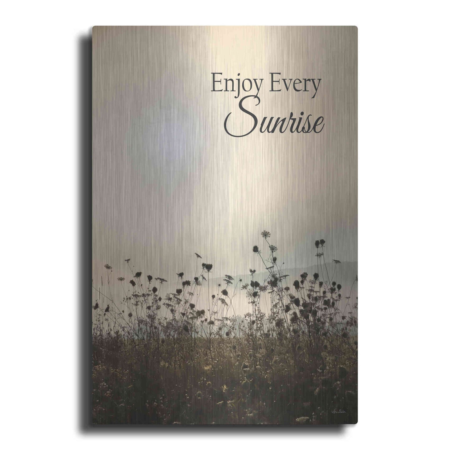 Luxe Metal Art 'Enjoy the Sunrise' by Lori Deiter, Metal Wall Art