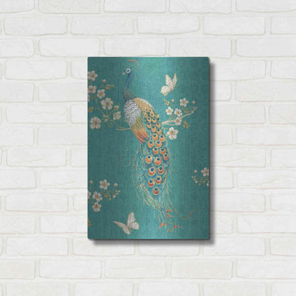 Luxe Metal Art 'Ornate Peacock XD' by Daphne Brissonet, Metal Wall Art,16x24