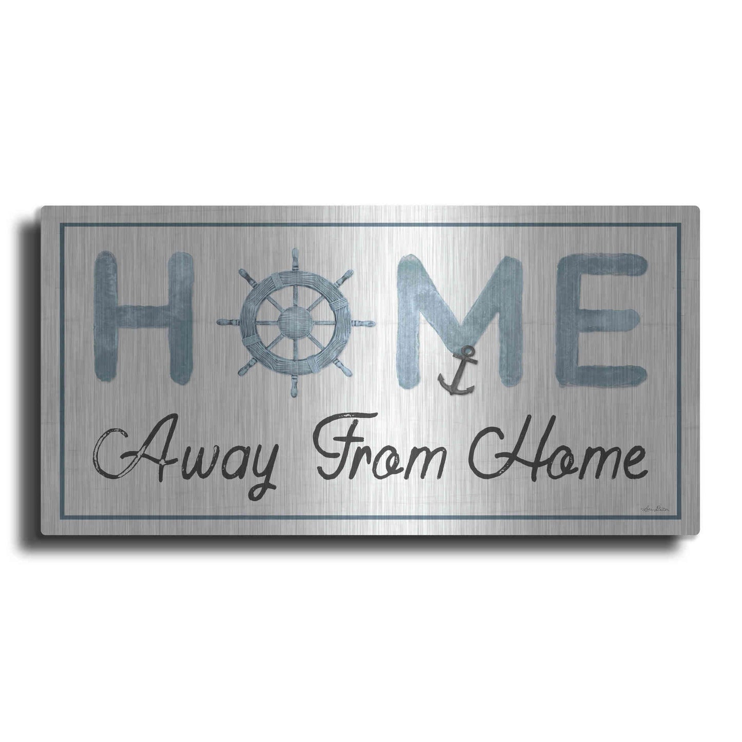 Luxe Metal Art 'Nautical Home Away from Home II' by Lori Deiter, Metal Wall Art