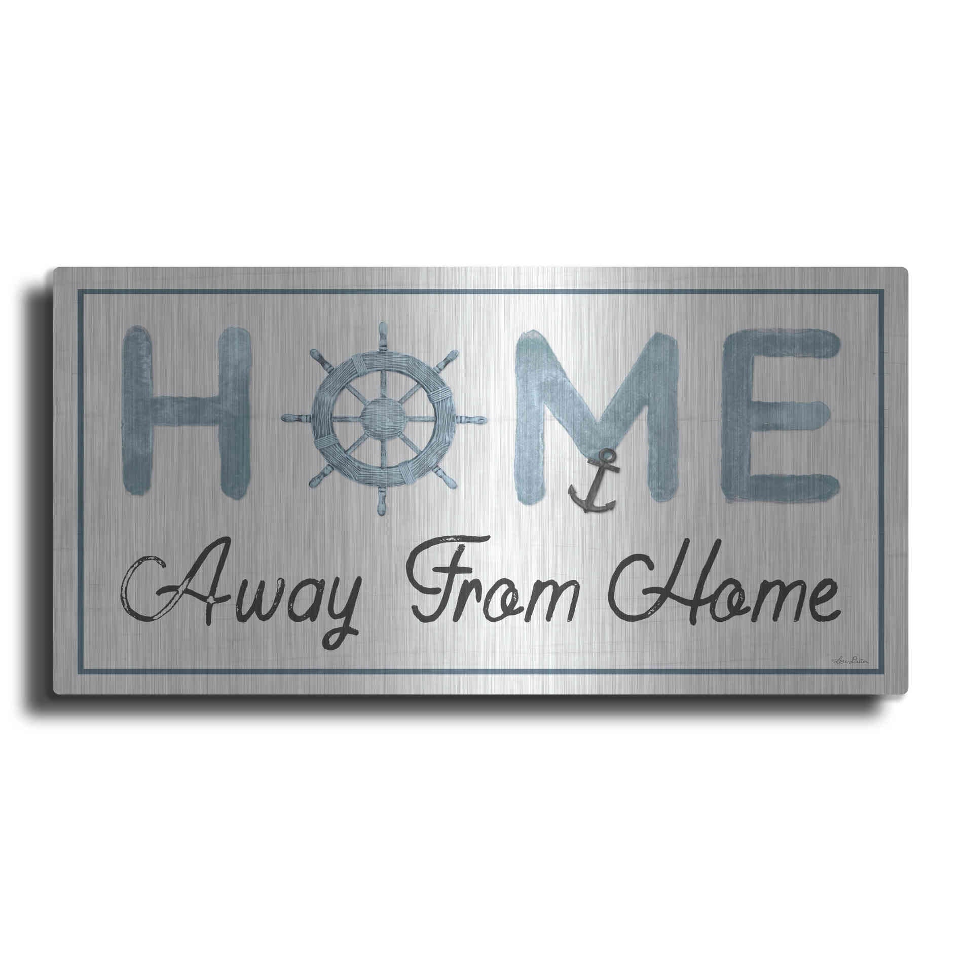 Luxe Metal Art 'Nautical Home Away from Home II' by Lori Deiter, Metal Wall Art