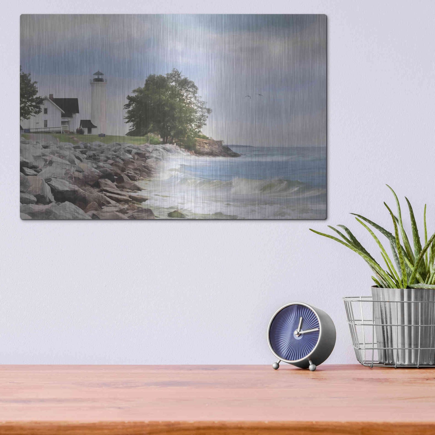 Luxe Metal Art 'Afternoon at Tibbetts Point' by Lori Deiter, Metal Wall Art,16x12