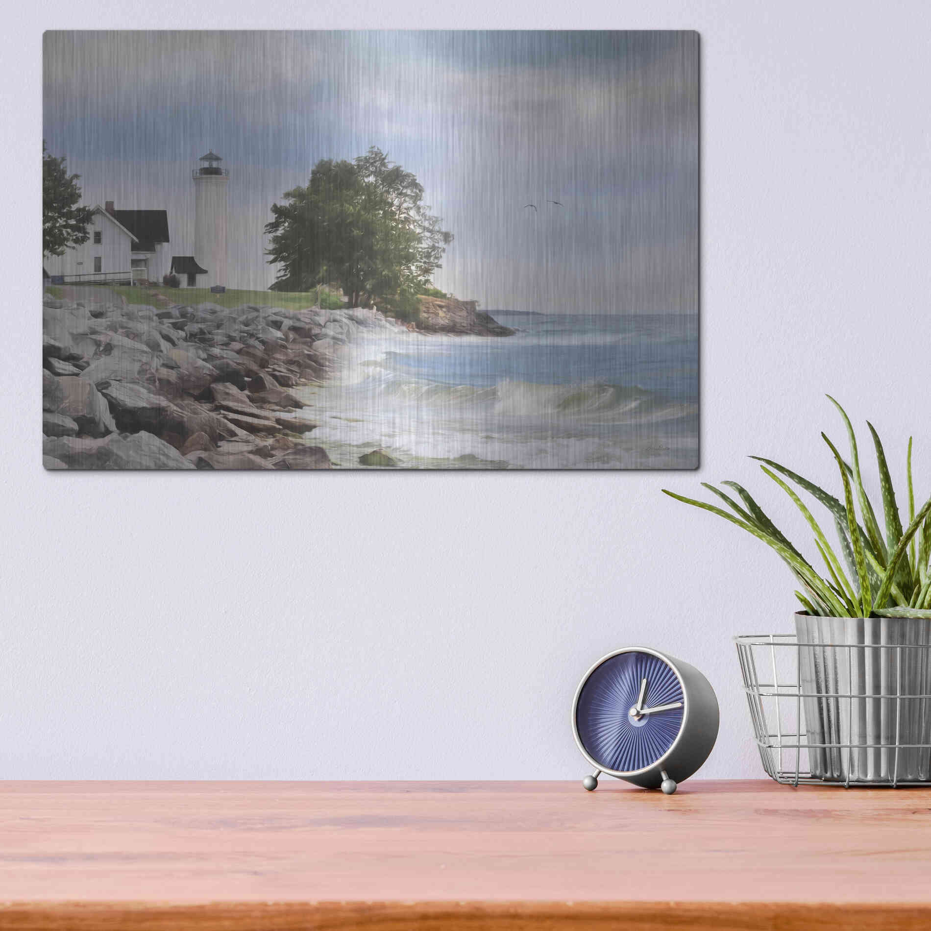 Luxe Metal Art 'Afternoon at Tibbetts Point' by Lori Deiter, Metal Wall Art,16x12