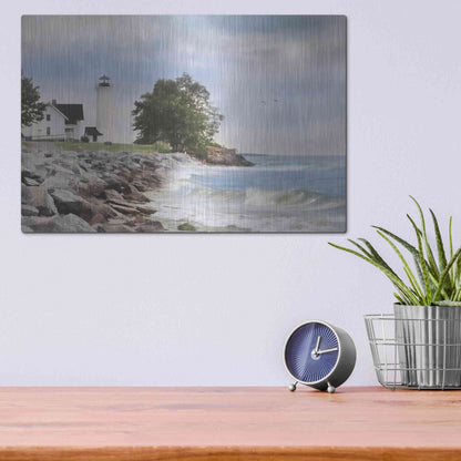 Luxe Metal Art 'Afternoon at Tibbetts Point' by Lori Deiter, Metal Wall Art,16x12