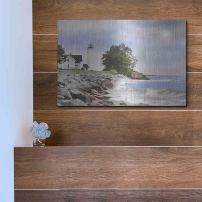 Luxe Metal Art 'Afternoon at Tibbetts Point' by Lori Deiter, Metal Wall Art,16x12