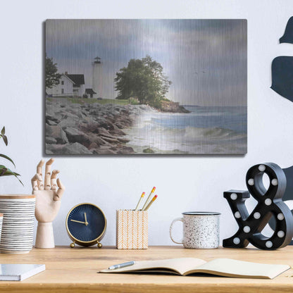 Luxe Metal Art 'Afternoon at Tibbetts Point' by Lori Deiter, Metal Wall Art,16x12