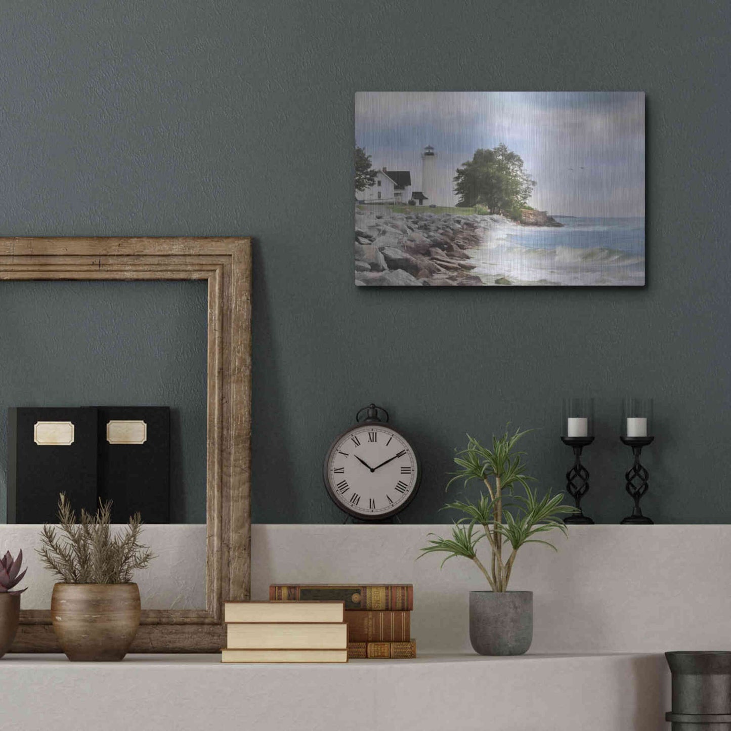 Luxe Metal Art 'Afternoon at Tibbetts Point' by Lori Deiter, Metal Wall Art,16x12