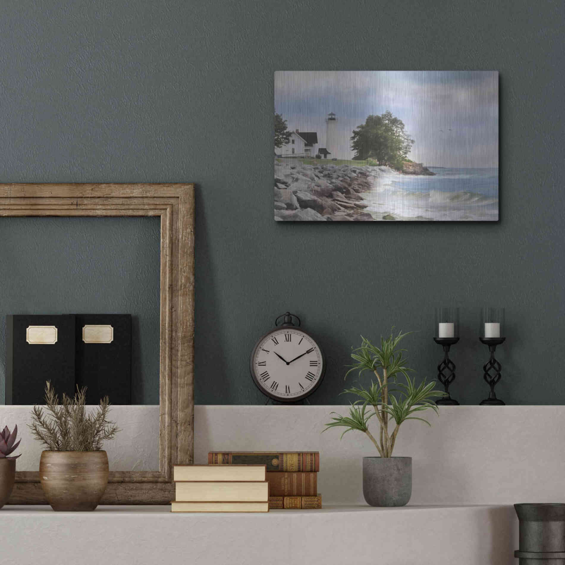 Luxe Metal Art 'Afternoon at Tibbetts Point' by Lori Deiter, Metal Wall Art,16x12