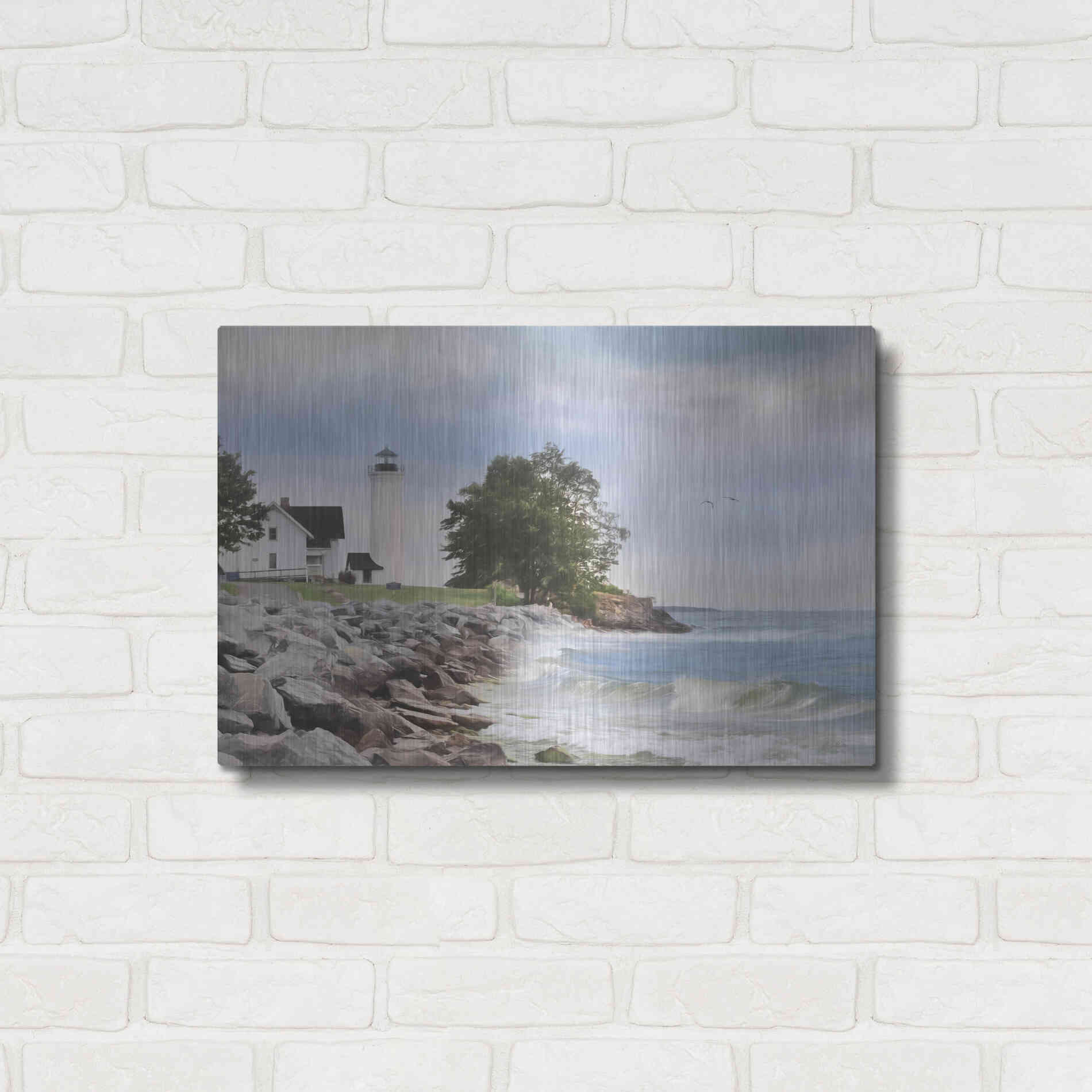 Luxe Metal Art 'Afternoon at Tibbetts Point' by Lori Deiter, Metal Wall Art,24x16