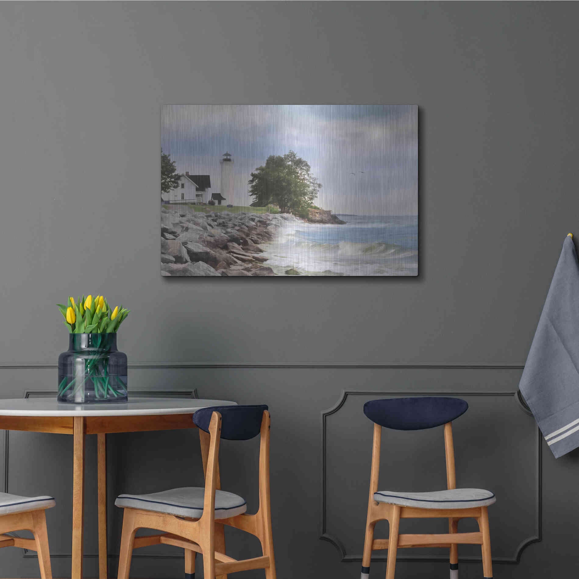 Luxe Metal Art 'Afternoon at Tibbetts Point' by Lori Deiter, Metal Wall Art,36x24