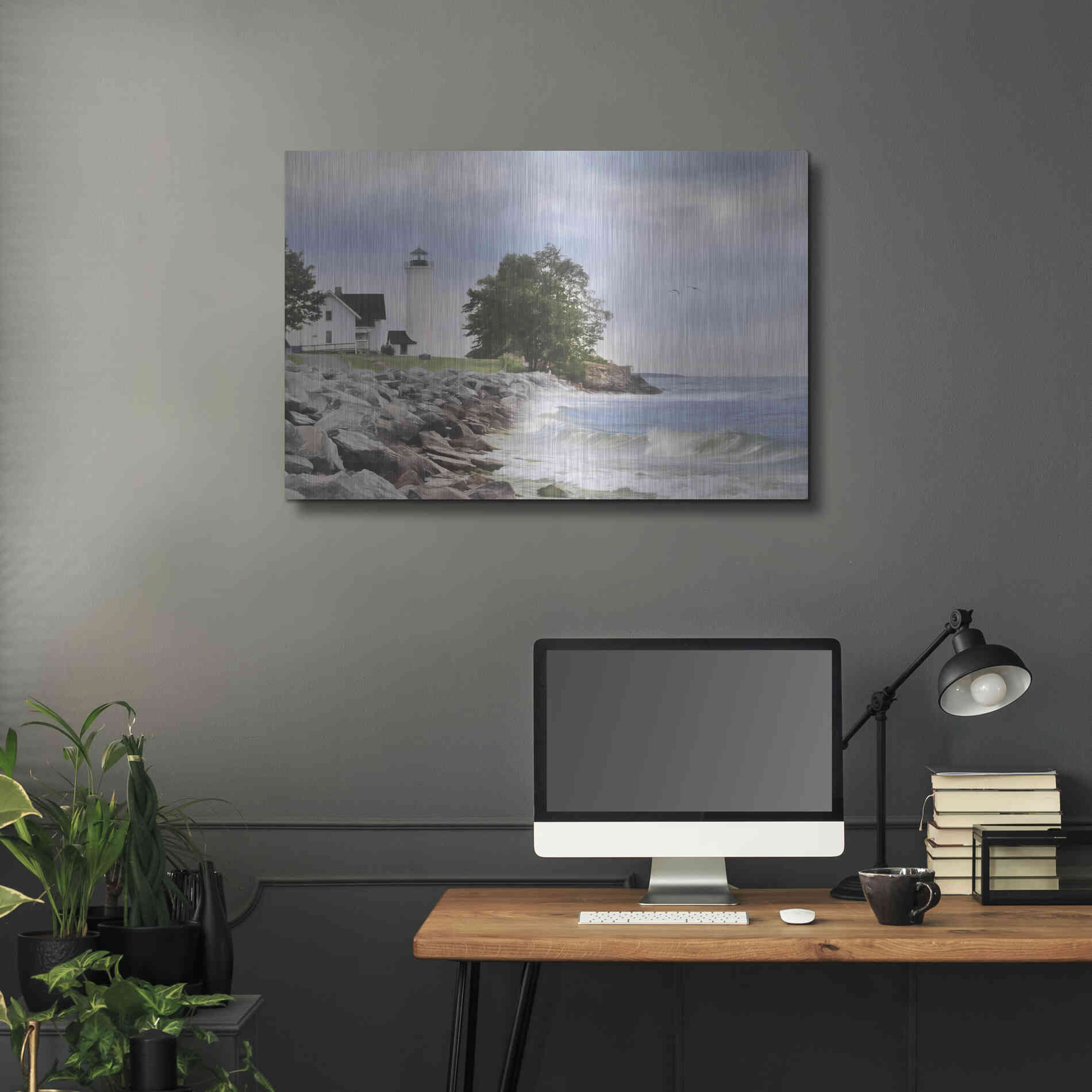 Luxe Metal Art 'Afternoon at Tibbetts Point' by Lori Deiter, Metal Wall Art,36x24