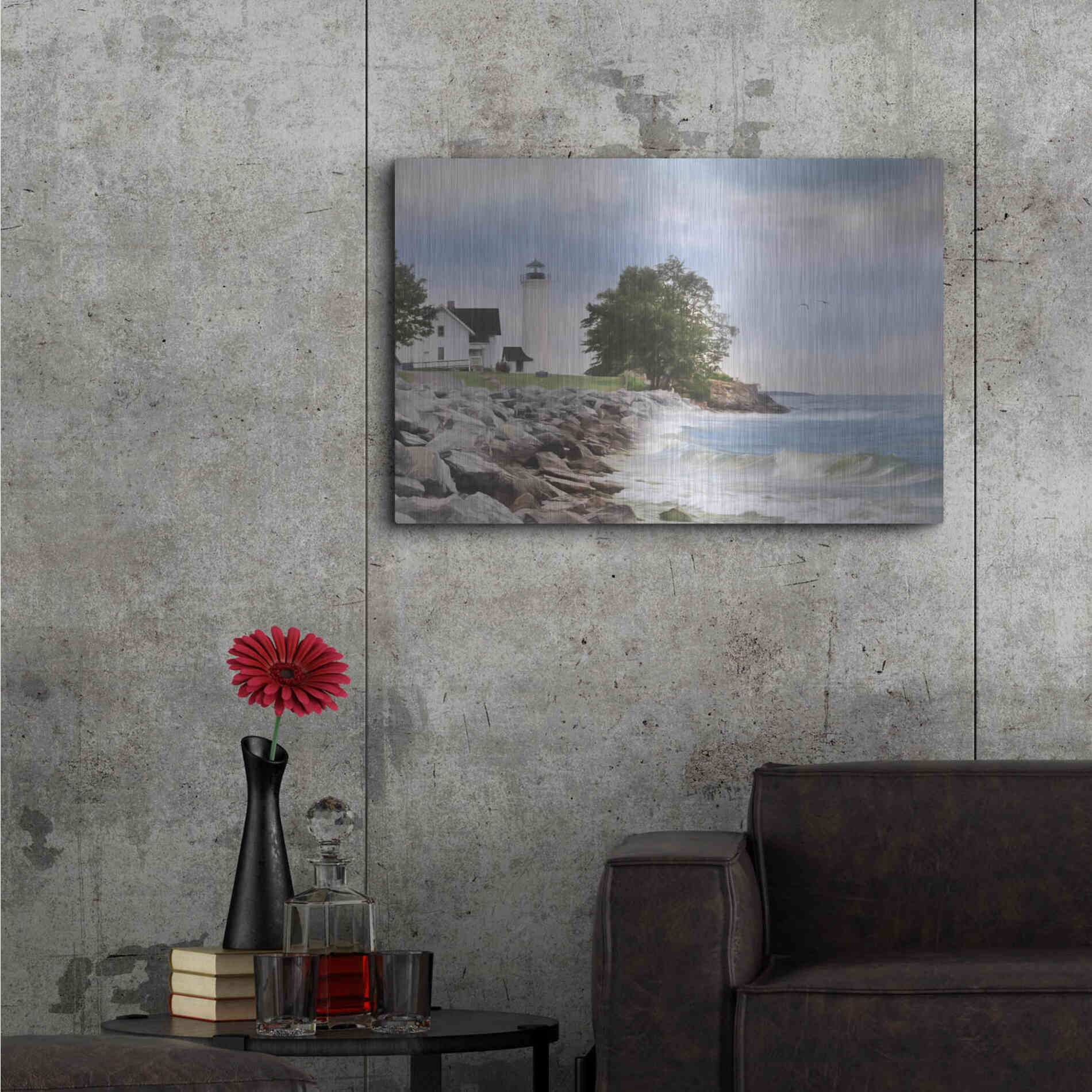 Luxe Metal Art 'Afternoon at Tibbetts Point' by Lori Deiter, Metal Wall Art,36x24