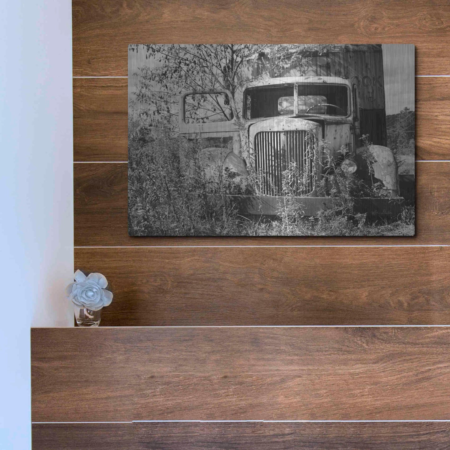 Luxe Metal Art 'Don't Leave Me Hanging' by Lori Deiter, Metal Wall Art,16x12