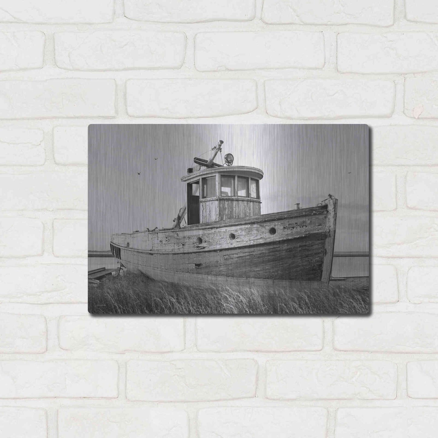 Luxe Metal Art 'This Old Boat I' by Lori Deiter, Metal Wall Art,16x12