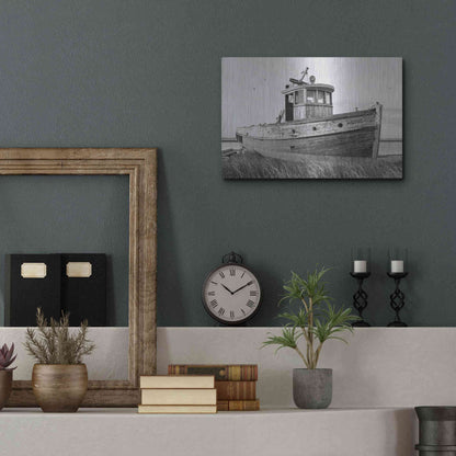 Luxe Metal Art 'This Old Boat I' by Lori Deiter, Metal Wall Art,16x12