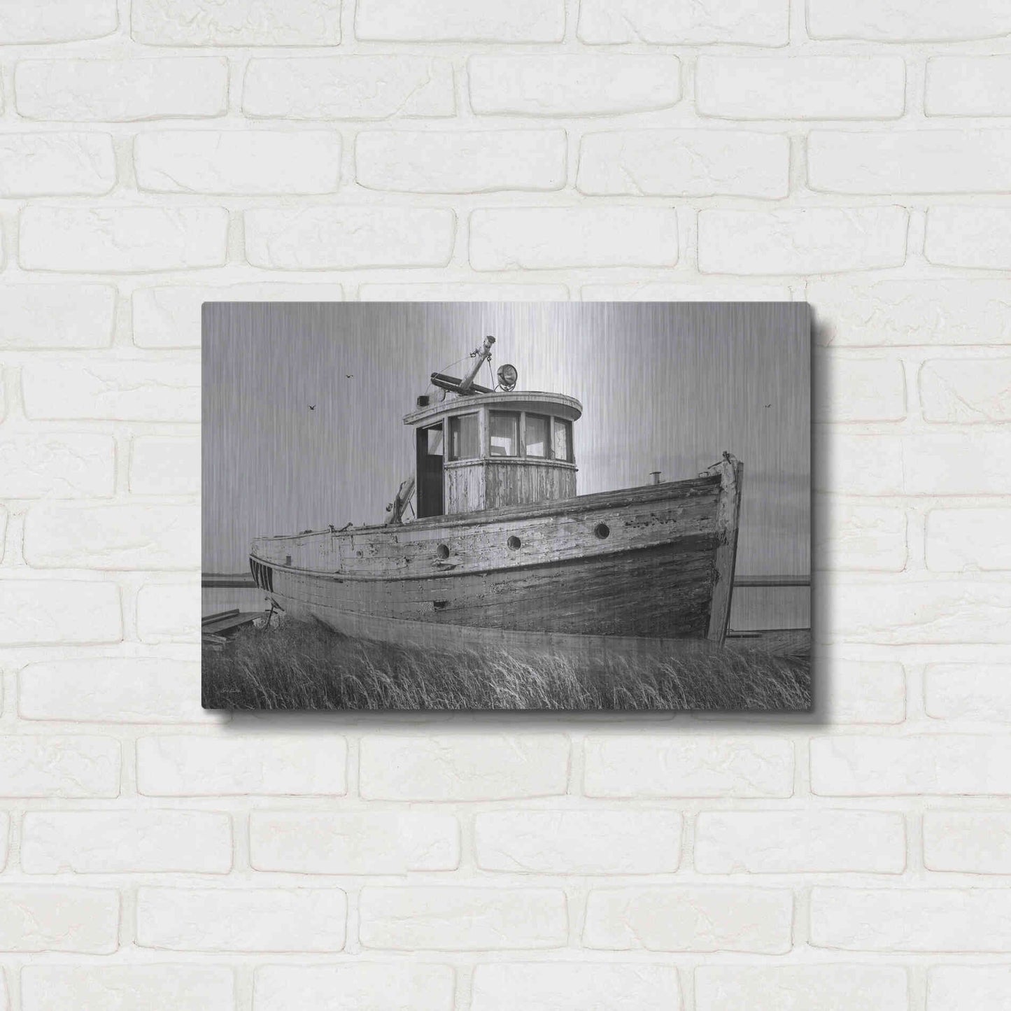 Luxe Metal Art 'This Old Boat I' by Lori Deiter, Metal Wall Art,24x16