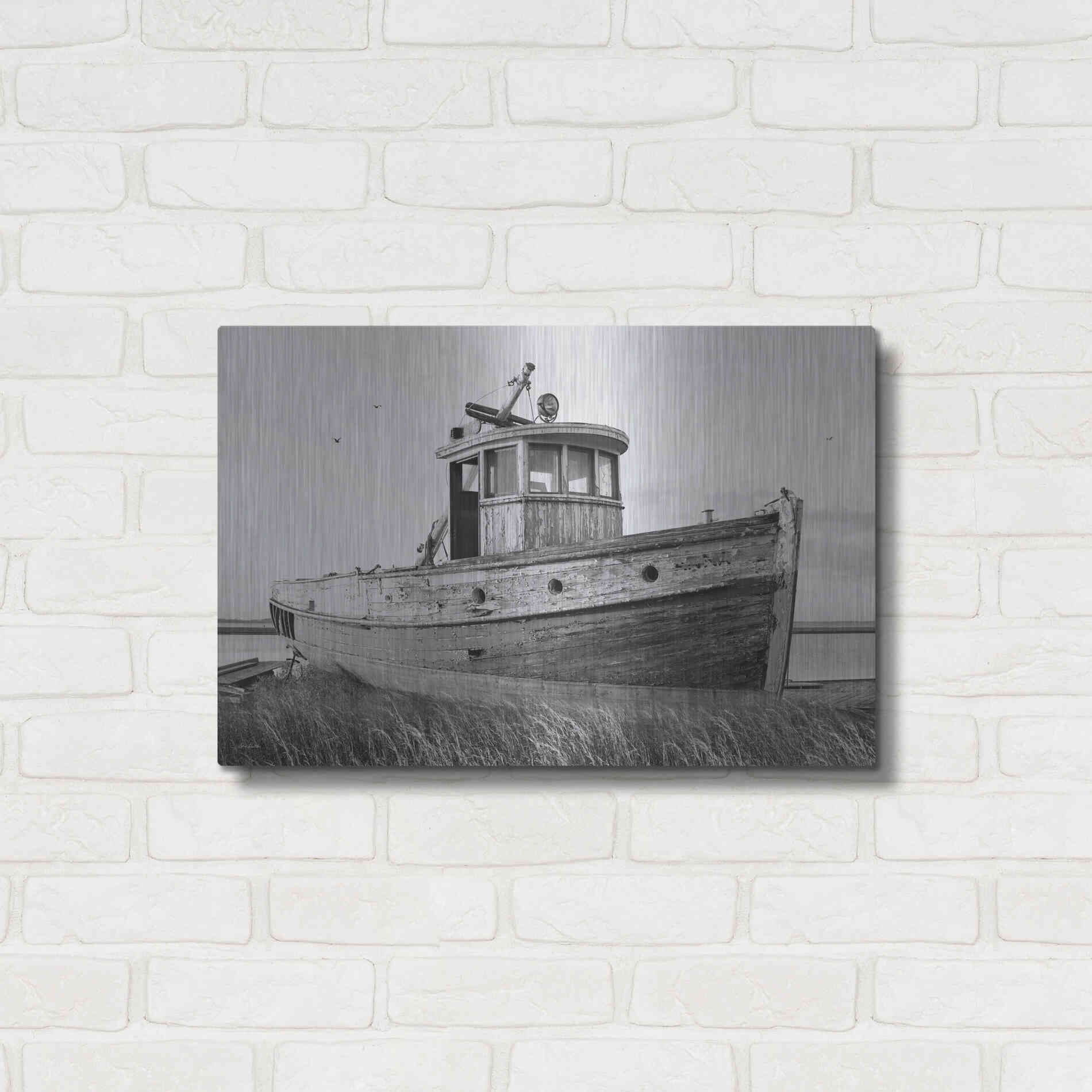 Luxe Metal Art 'This Old Boat I' by Lori Deiter, Metal Wall Art,24x16
