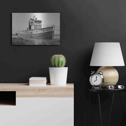 Luxe Metal Art 'This Old Boat I' by Lori Deiter, Metal Wall Art,24x16
