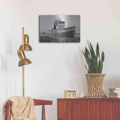 Luxe Metal Art 'This Old Boat I' by Lori Deiter, Metal Wall Art,24x16