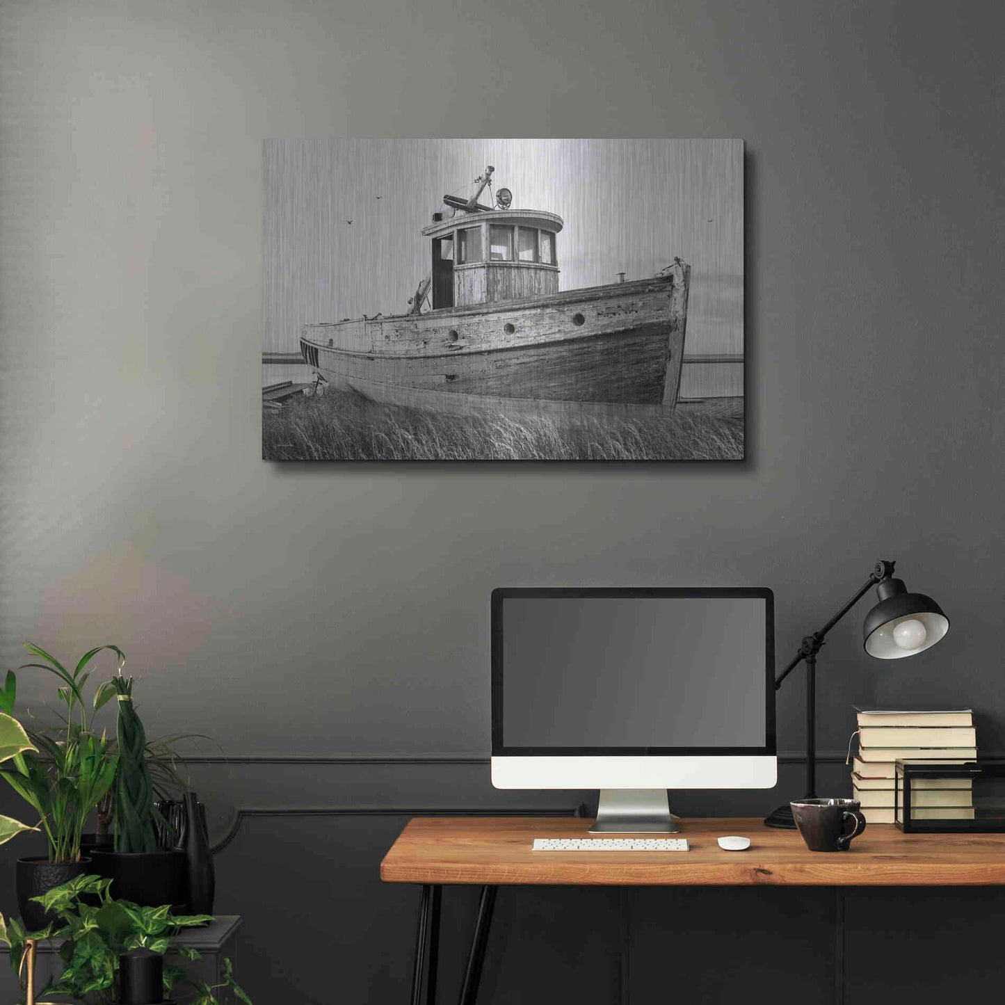 Luxe Metal Art 'This Old Boat I' by Lori Deiter, Metal Wall Art,36x24