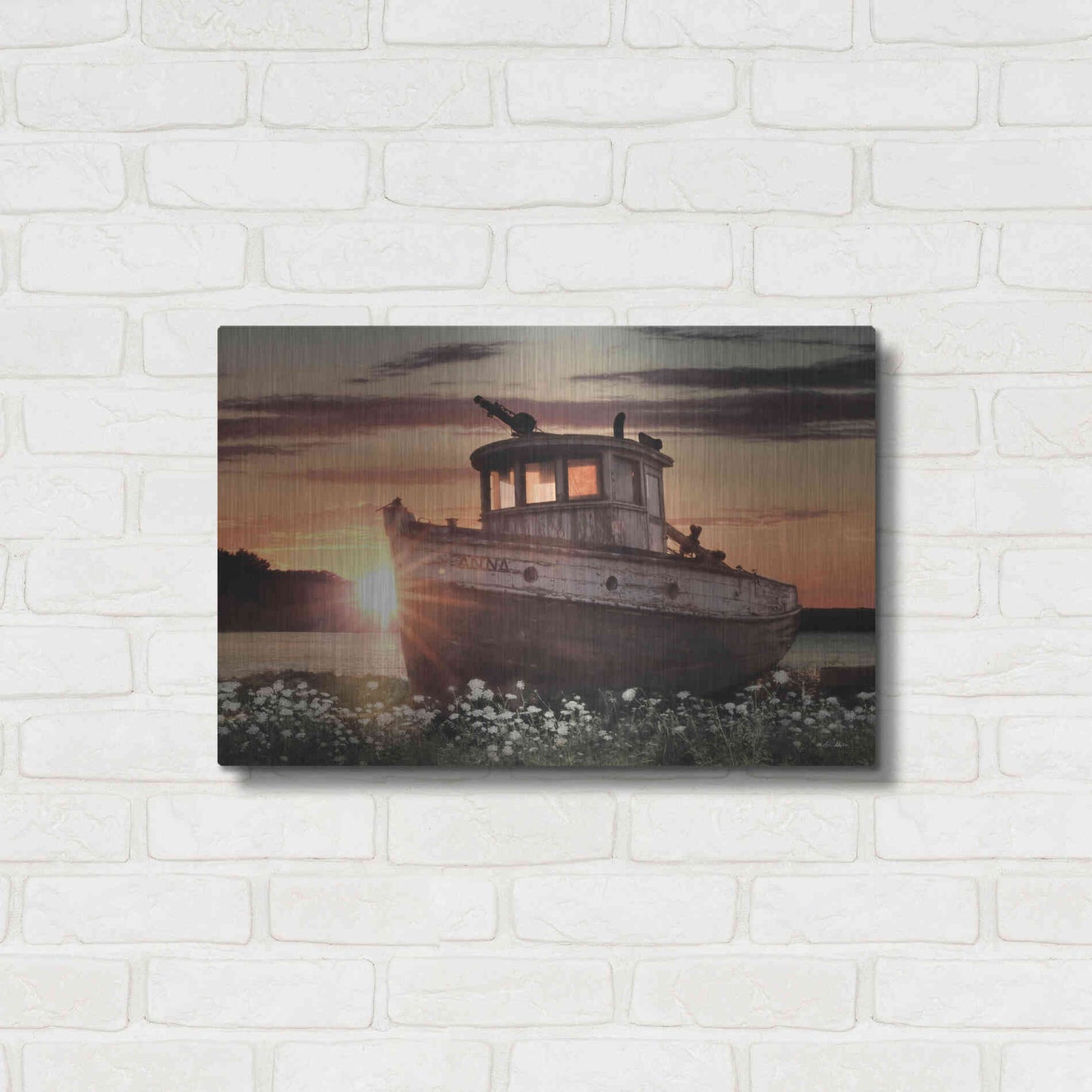 Luxe Metal Art 'Anna' by Lori Deiter, Metal Wall Art,24x16