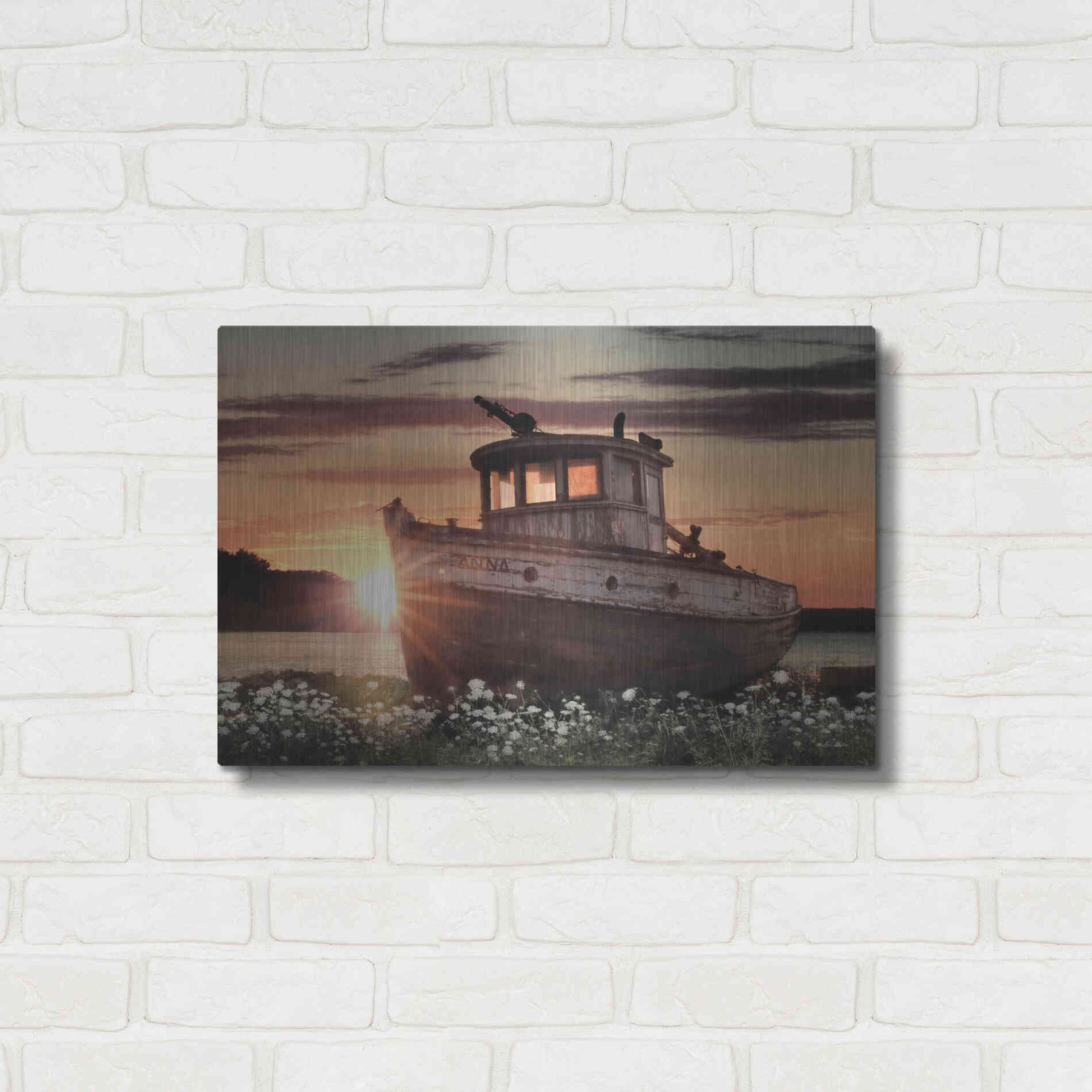 Luxe Metal Art 'Anna' by Lori Deiter, Metal Wall Art,24x16