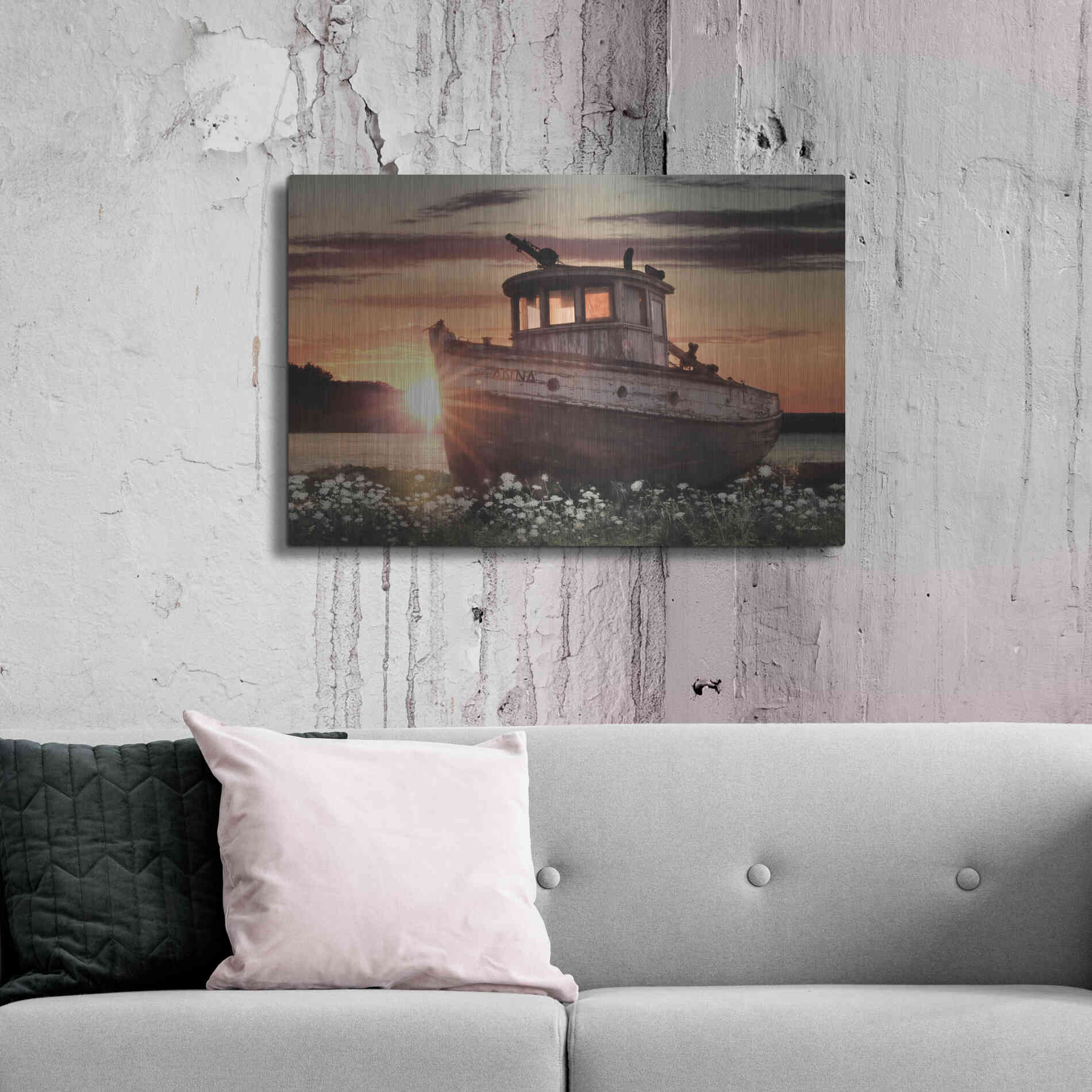 Luxe Metal Art 'Anna' by Lori Deiter, Metal Wall Art,36x24