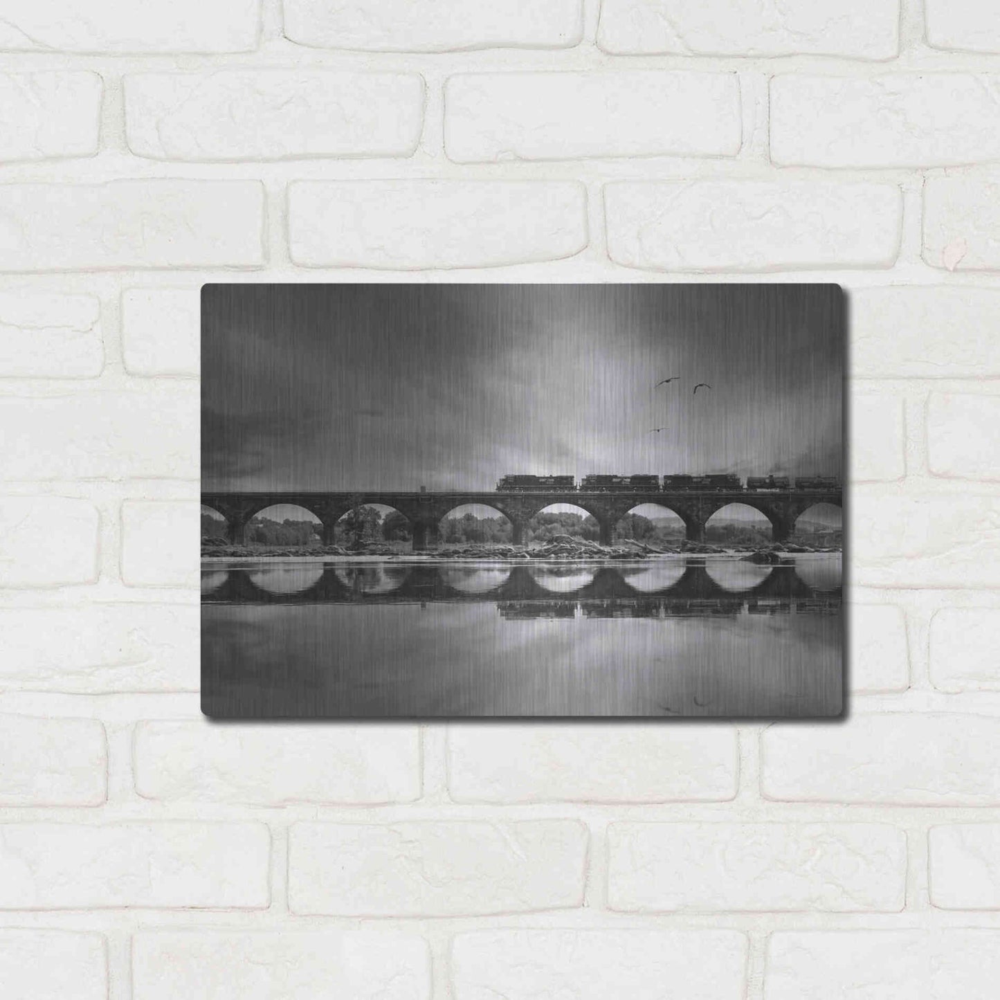 Luxe Metal Art 'All Aboard' by Lori Deiter, Metal Wall Art,16x12