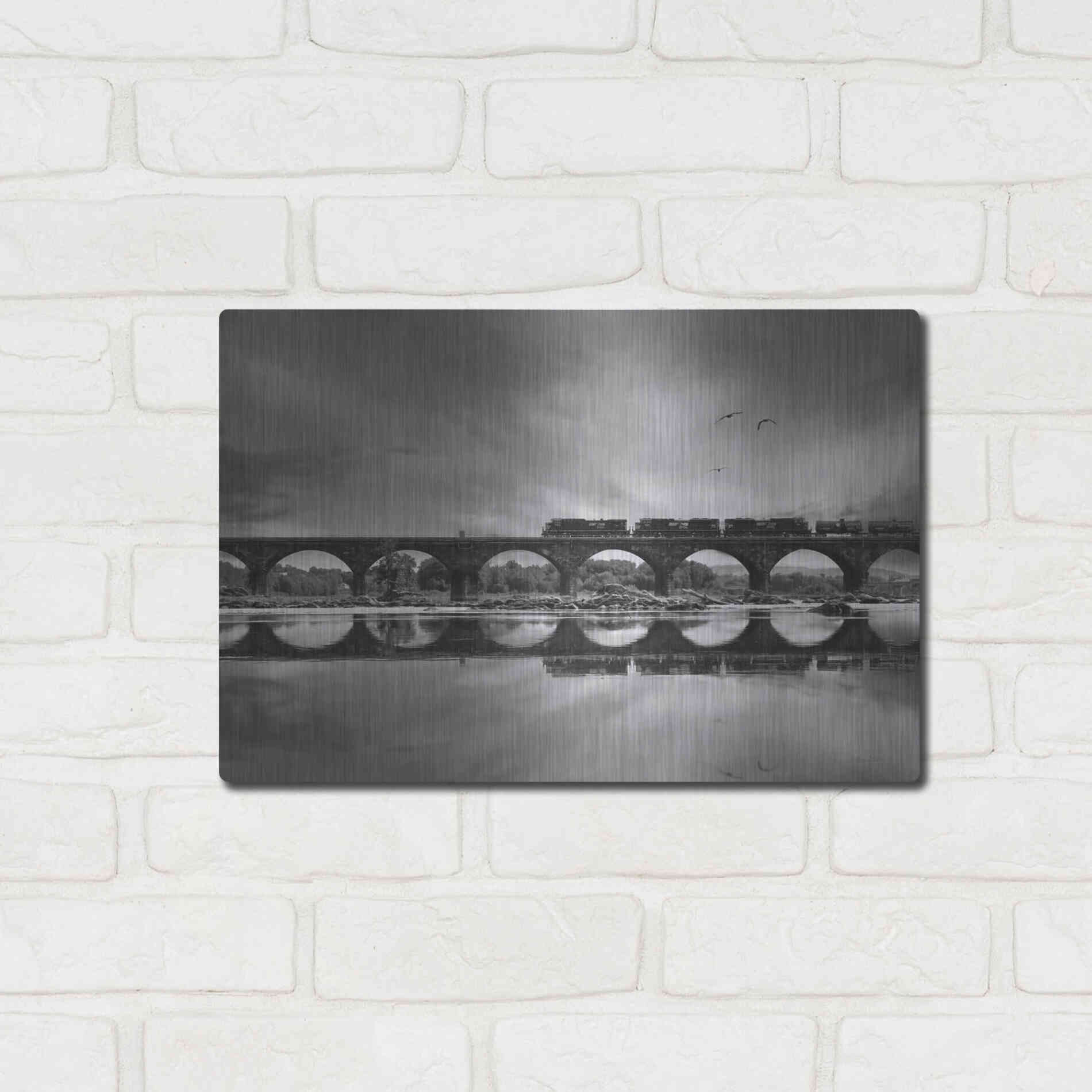 Luxe Metal Art 'All Aboard' by Lori Deiter, Metal Wall Art,16x12