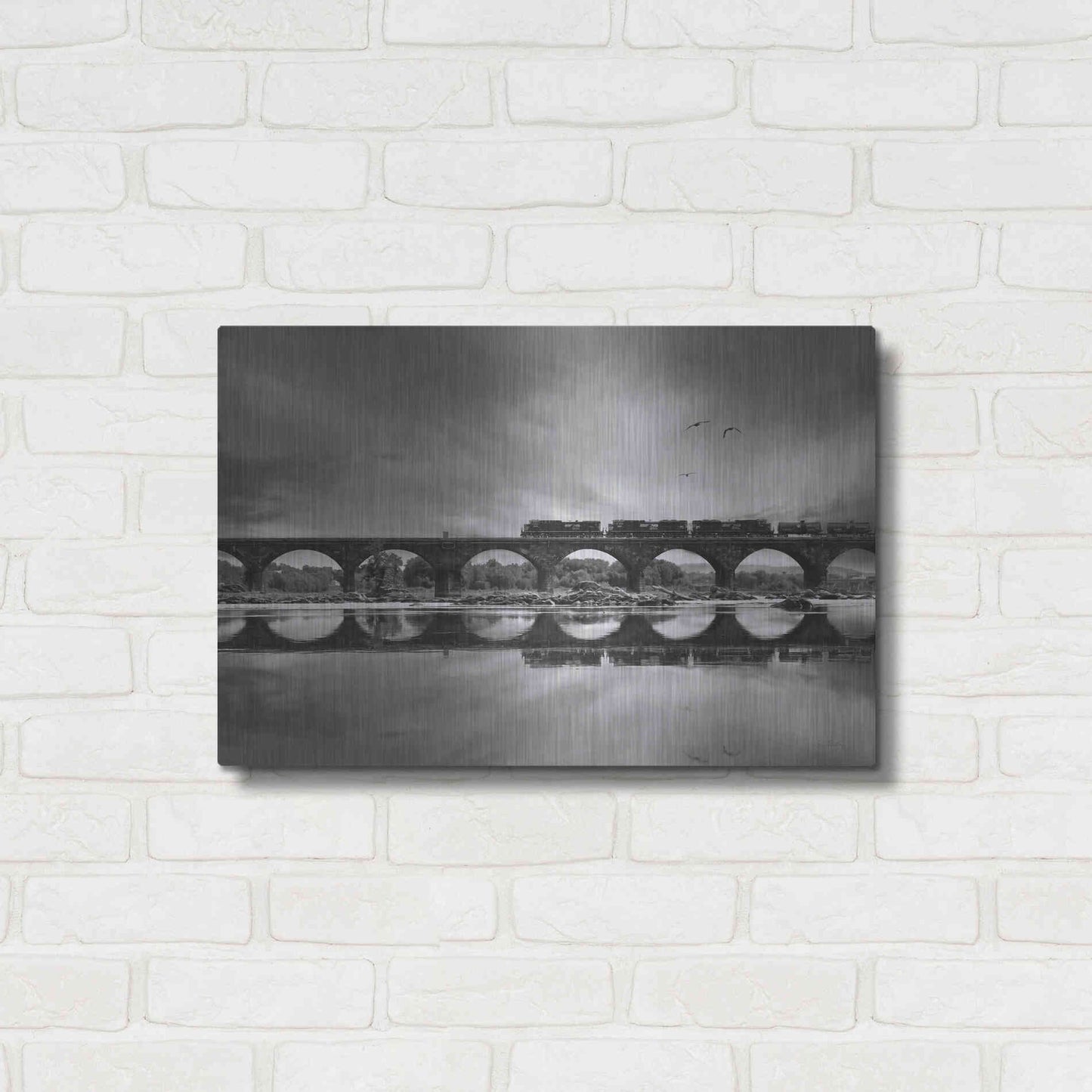 Luxe Metal Art 'All Aboard' by Lori Deiter, Metal Wall Art,24x16