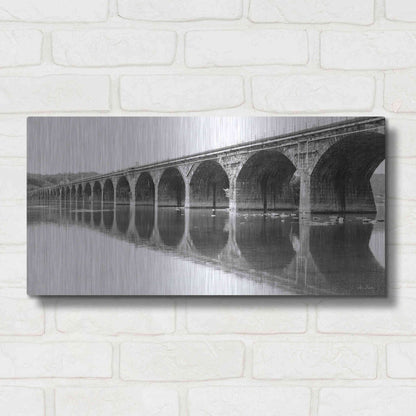 Luxe Metal Art 'Rockwell Bridge' by Lori Deiter, Metal Wall Art,24x12