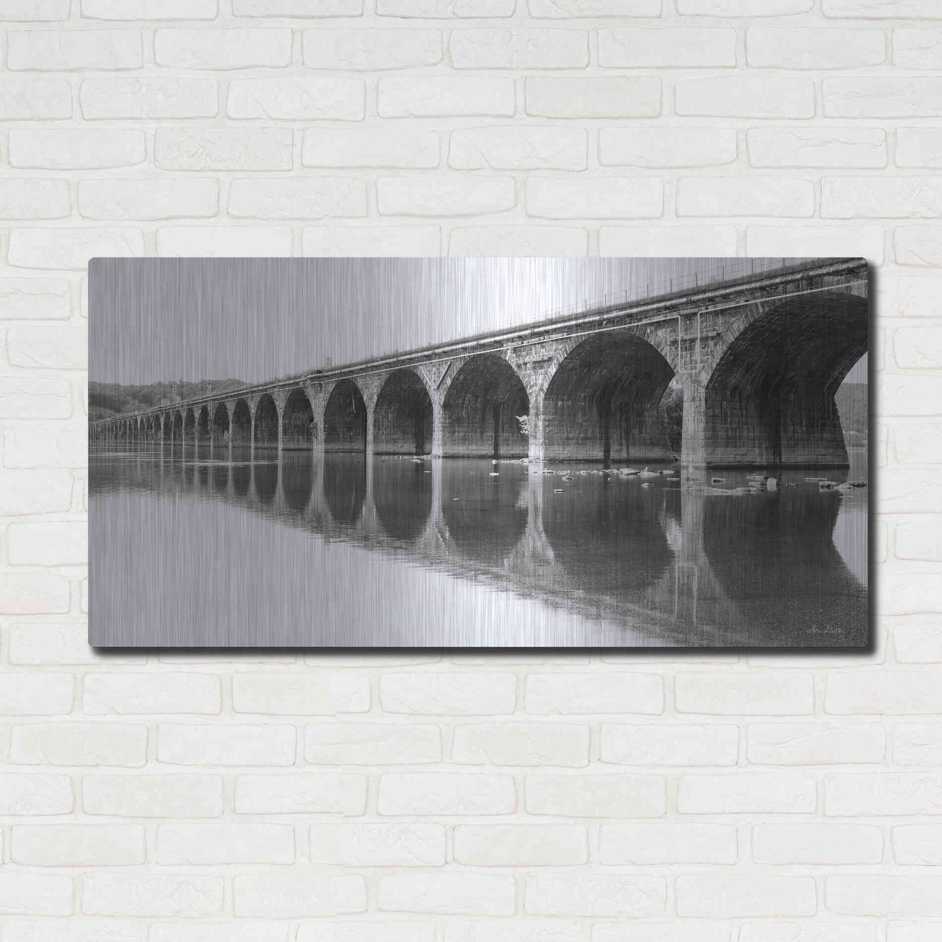 Luxe Metal Art 'Rockwell Bridge' by Lori Deiter, Metal Wall Art,48x24