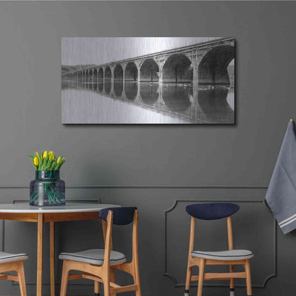 Luxe Metal Art 'Rockwell Bridge' by Lori Deiter, Metal Wall Art,48x24