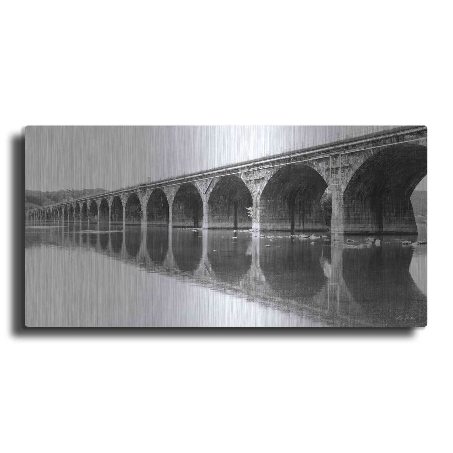 Luxe Metal Art 'Rockwell Bridge' by Lori Deiter, Metal Wall Art